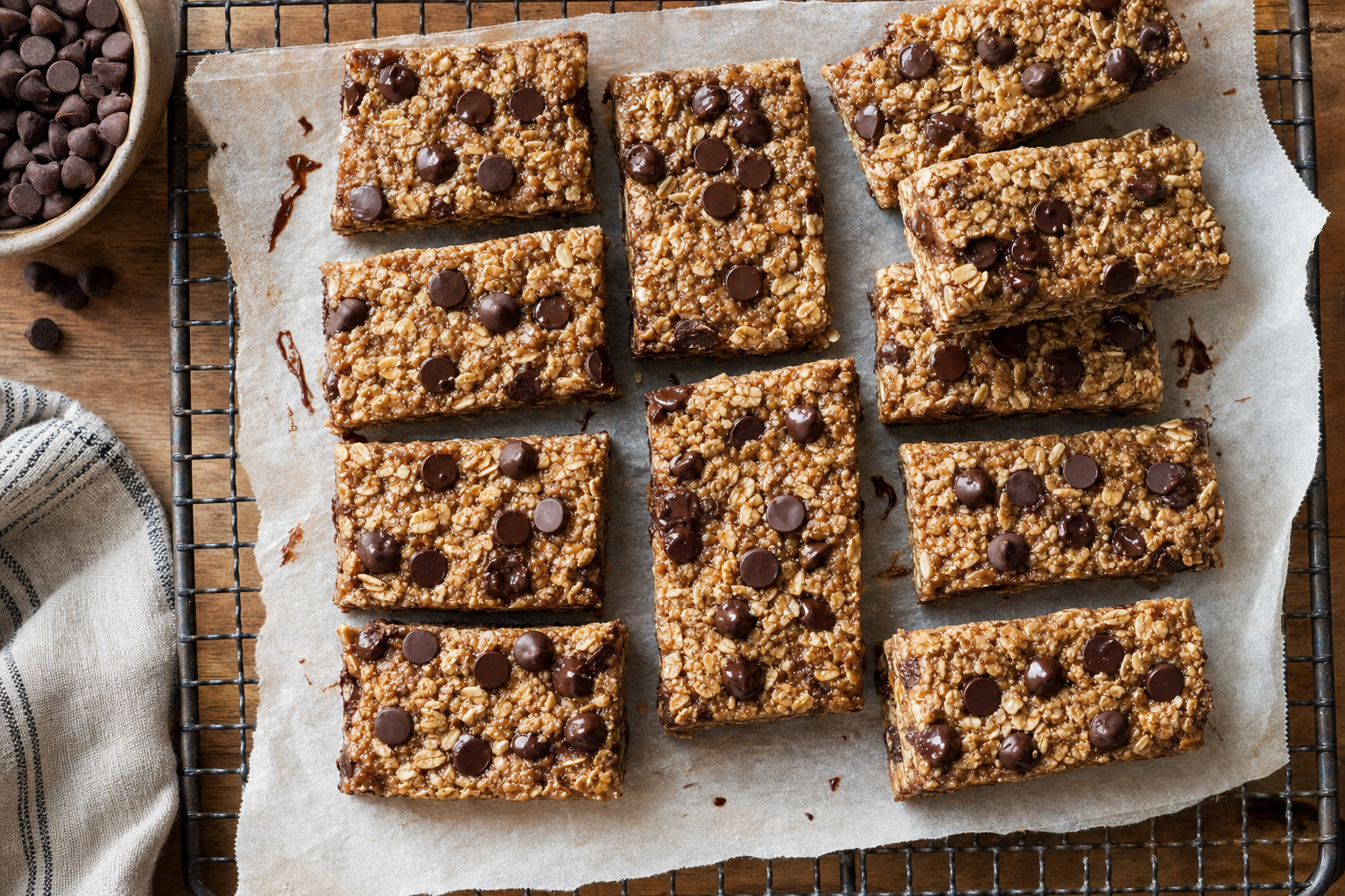 Chocolate Chip Protein Granola Bars
