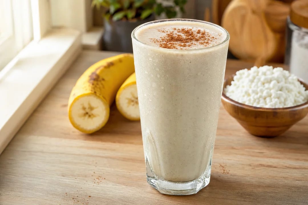 Cottage Cheese Banana Shake (No Protein Powder)