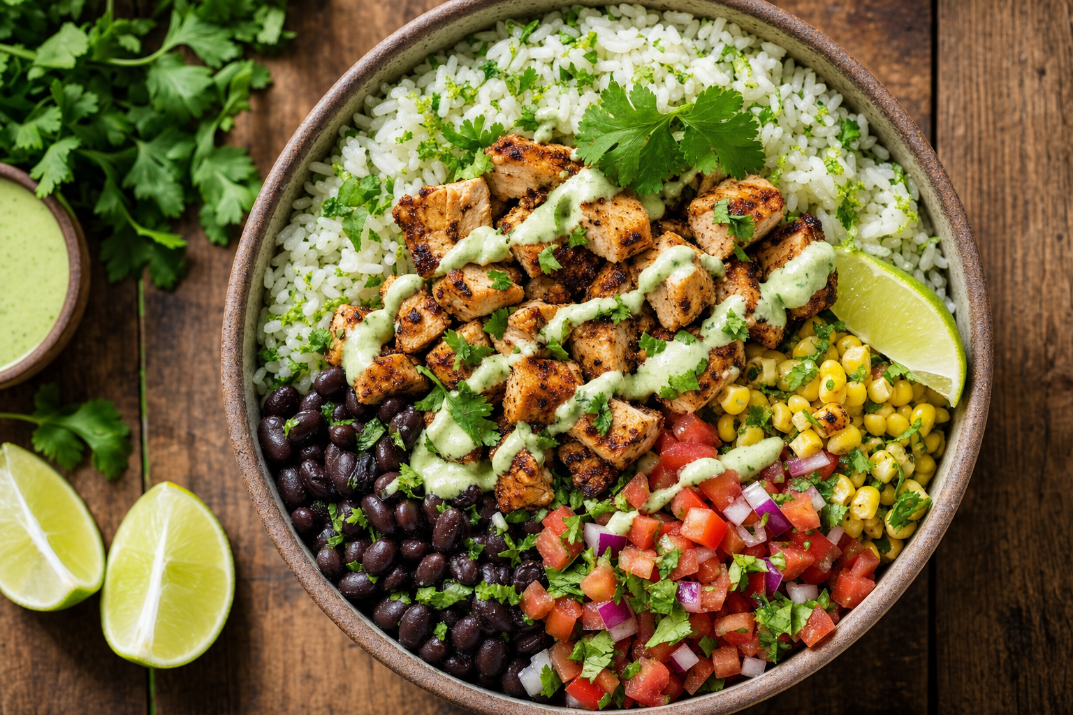 High-Protein Chicken Burrito Bowl