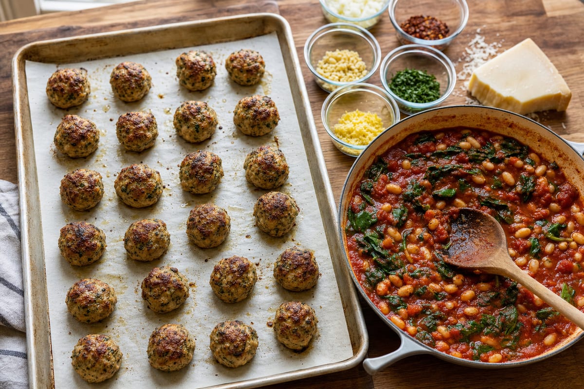 High-Protein Chicken Meatball Meal Prep
