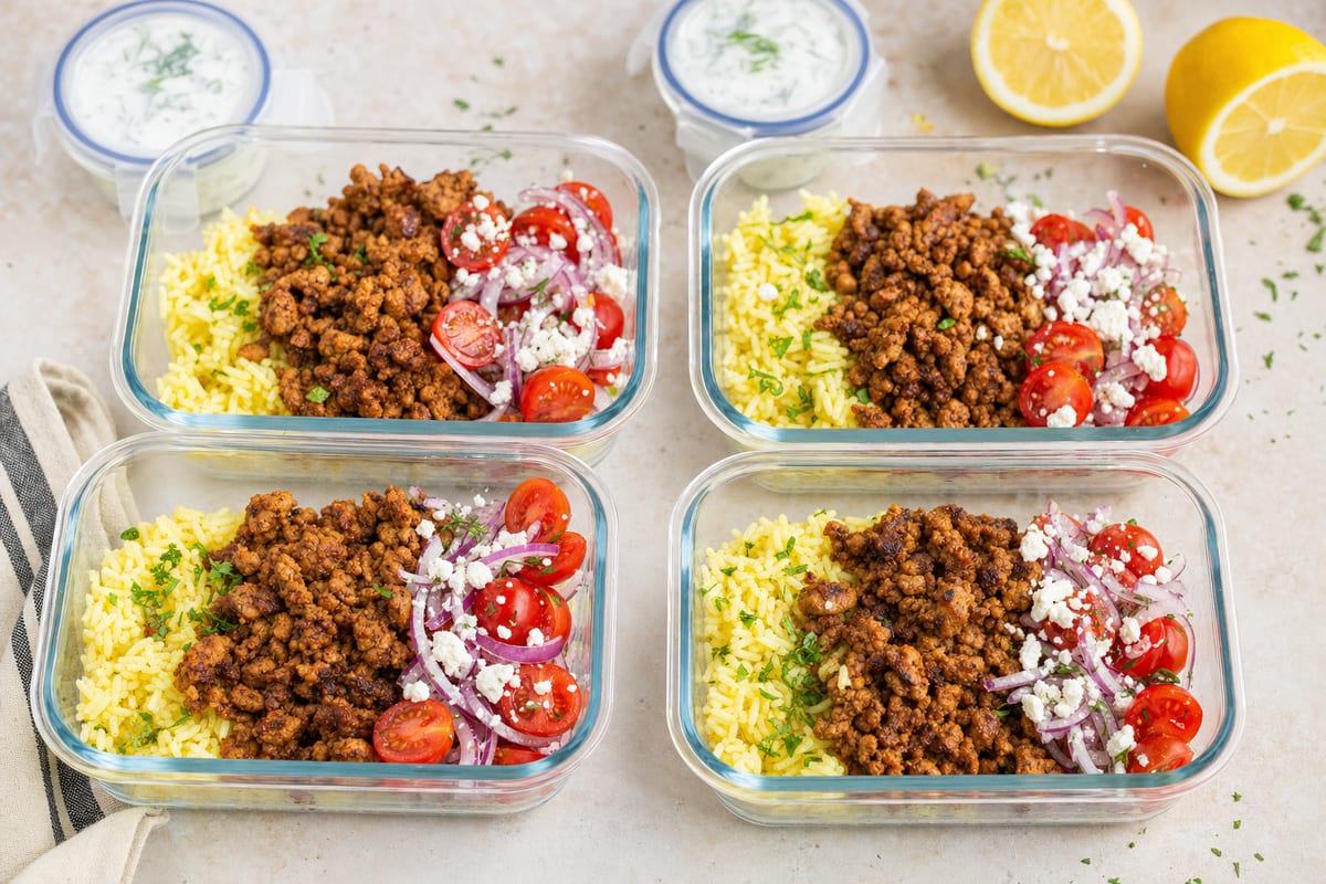 High-Protein Ground Turkey Meal Prep Bowls
