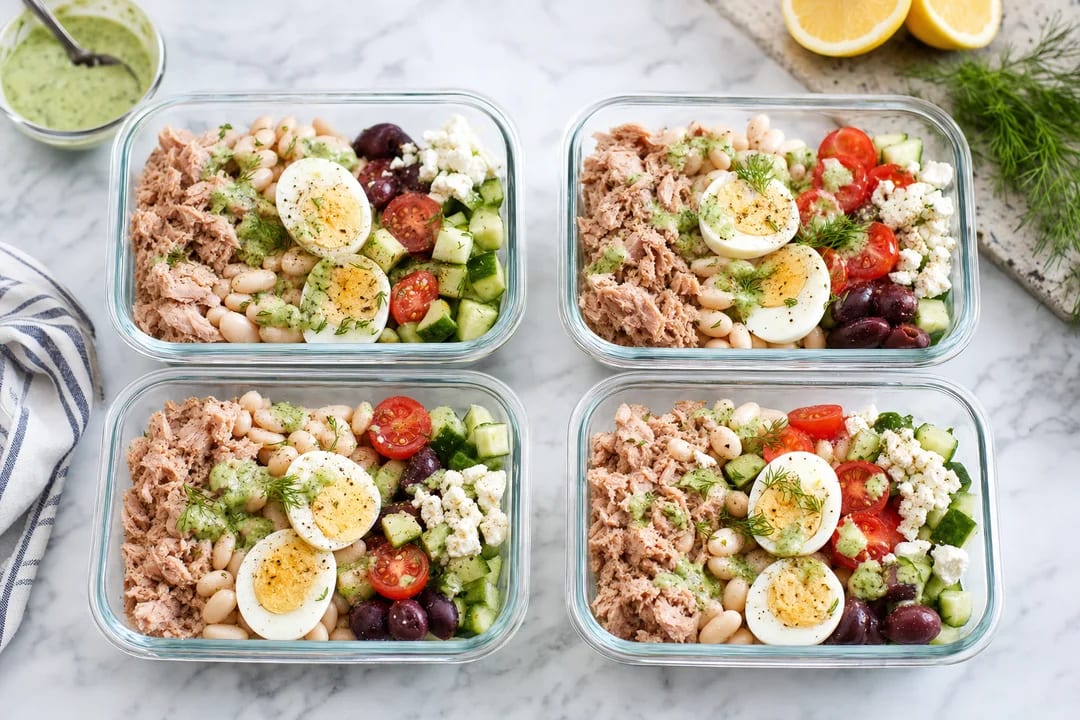 High-Protein Tuna and White Bean Bowls
