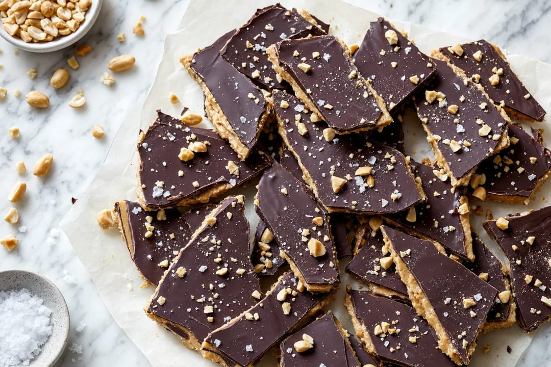 Keto Chocolate Peanut Butter Protein Bark