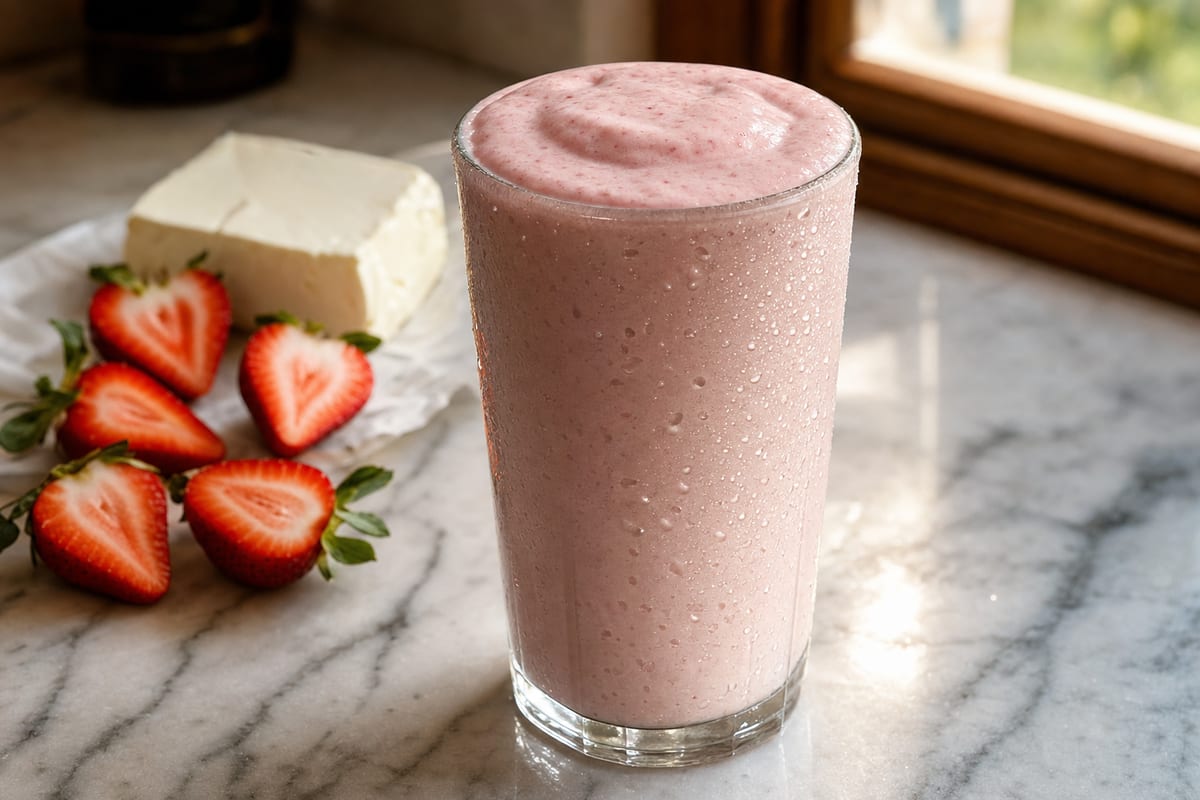 Keto Strawberry Cheesecake Protein Shake