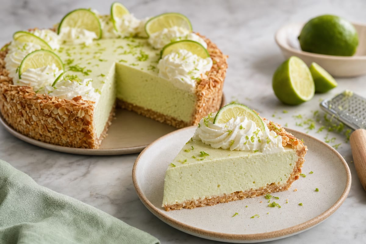 No-Bake Key Lime Protein Pie