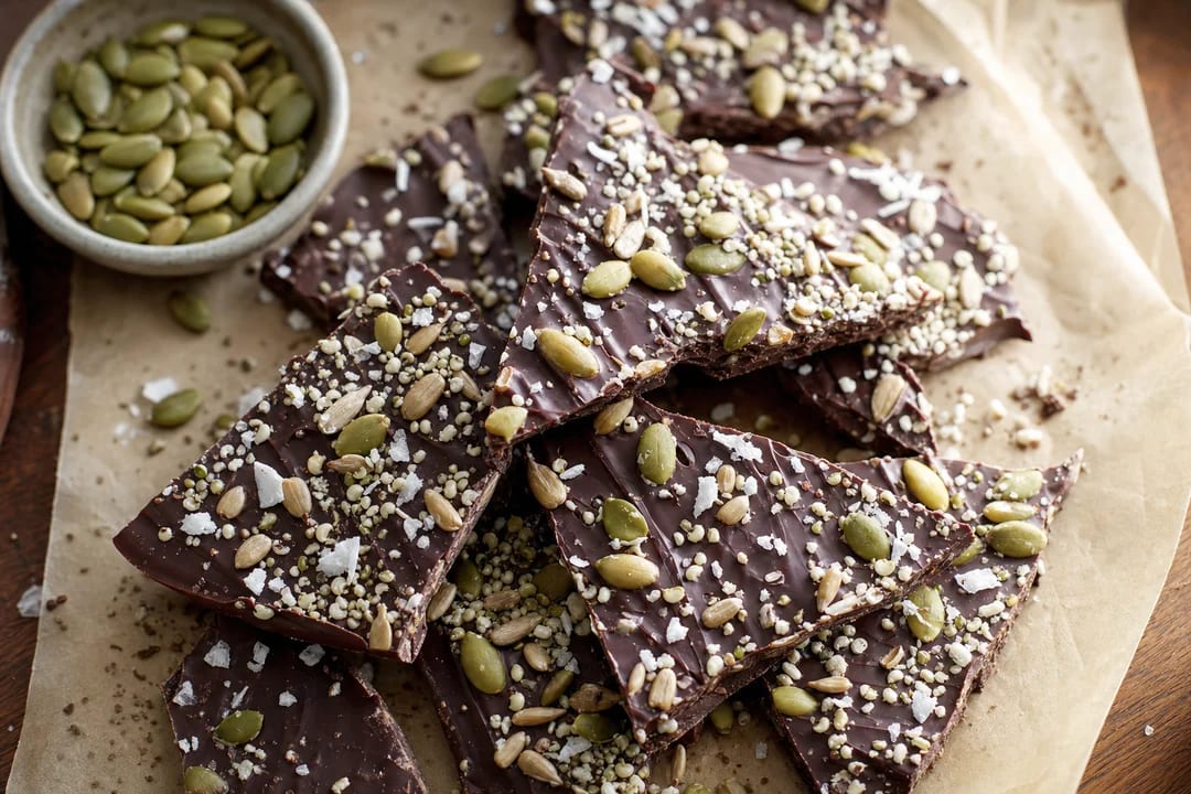 Nut-Free Chocolate Seed Protein Bark