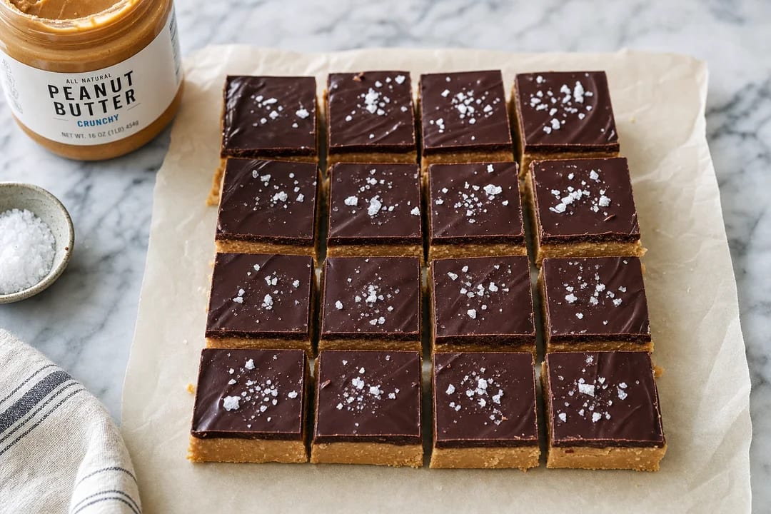 Peanut Butter Fudge Squares (No Protein Powder)