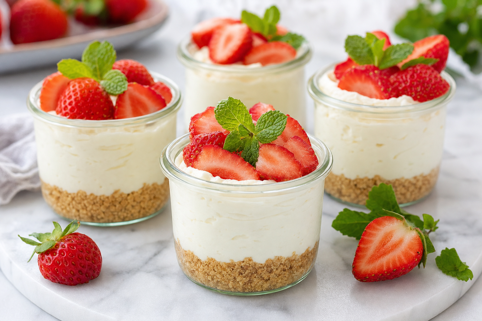 No-Bake Protein Cheesecake Cups