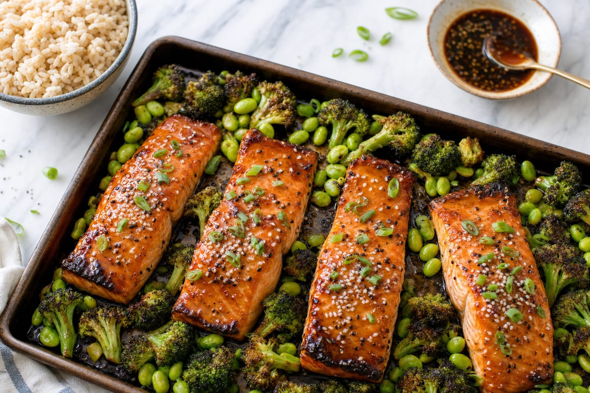 Sheet Pan Salmon Meal Prep Bowls