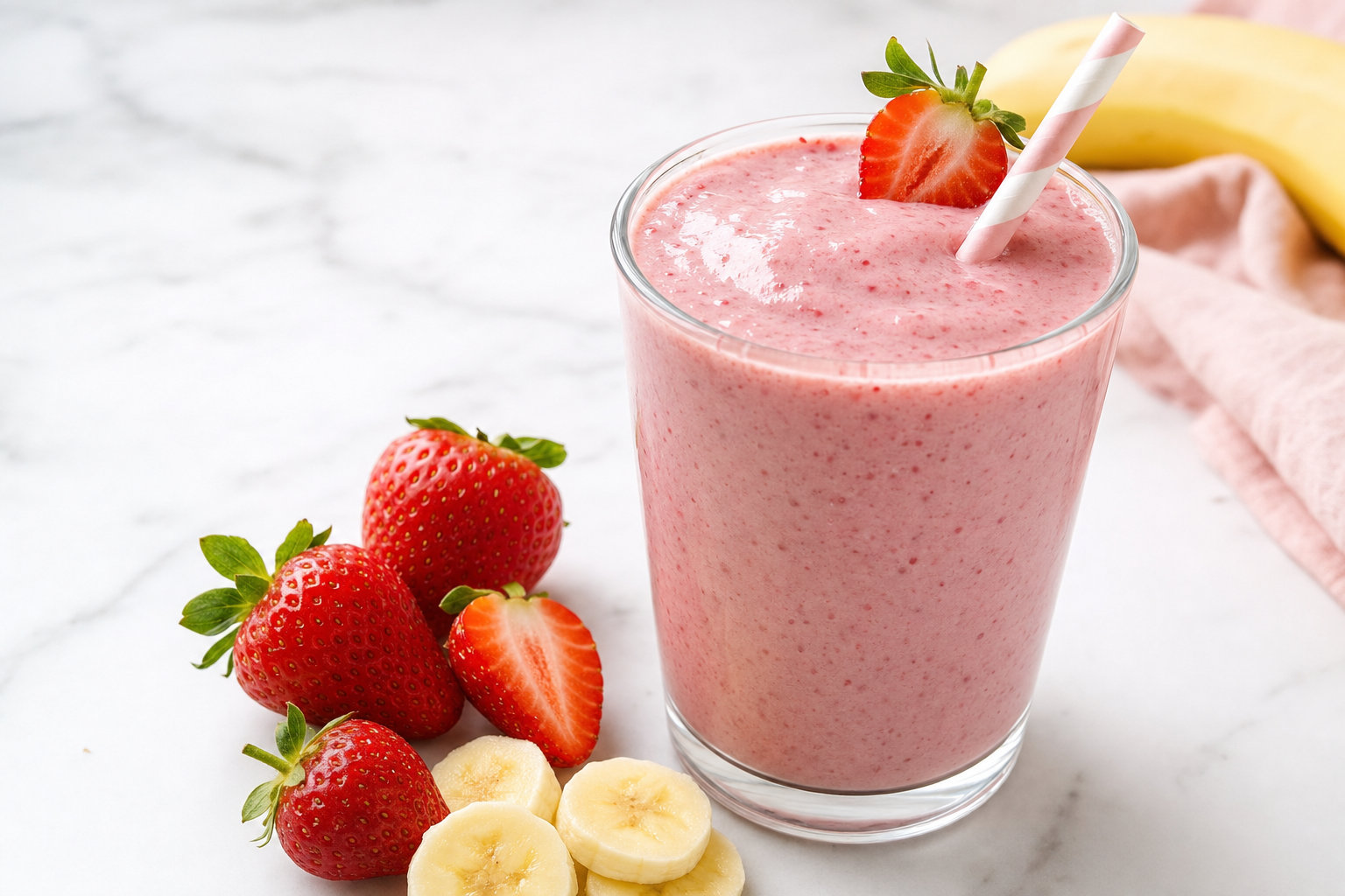 Strawberry Banana Protein Smoothie