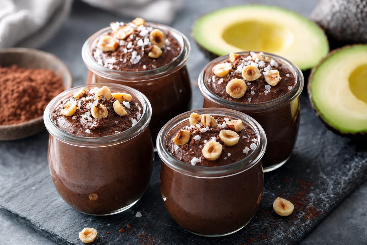Vegan Chocolate Avocado Protein Mousse